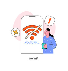 No Wifi Flat Style Design Sto