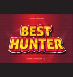 Best Hunter Editable Text Effect 3d Gradient