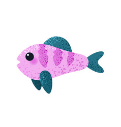 Cute Cartoon Fish Isolated Art For Childish Print