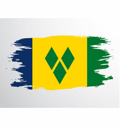 Flag Of Saint Vincent And The Grenadines Painted