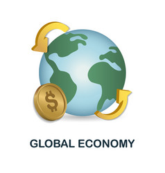 Global Economy Icon 3d From Economic Collection