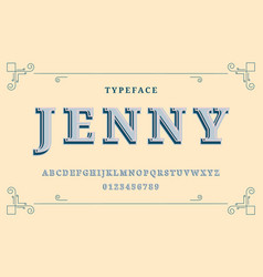 Jenny Typeface Alphabet Eps 10