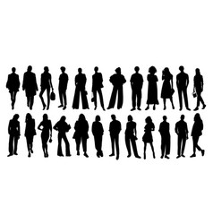 Silhouettes Of Diverse Business People Men Women