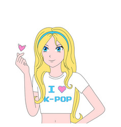 Teen Girl In Anime Style