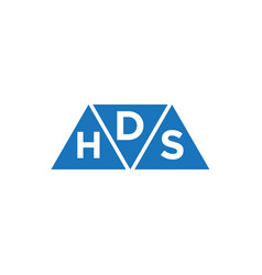 Dhs 3 Triangle Shape Logo Design On White