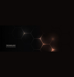 Hexagon Technology Black And Gold Colored