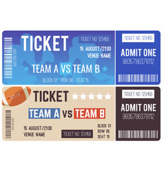 American College Football Ticket Set Rugby