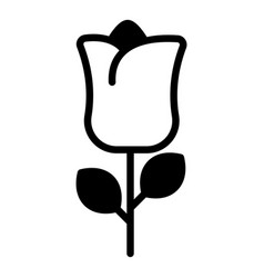 Flower Rose Nature Black Icon