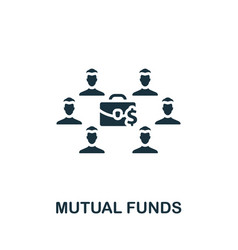 Mutual Funds Icon Monochrome Simple Investments