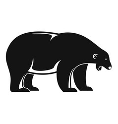 Polar Bear Howl Icon Simple Style