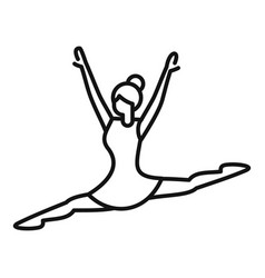 Ballerina Jump Icon Outline Ballet