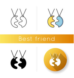 Best Friend Icon Linear Black And Rgb Color