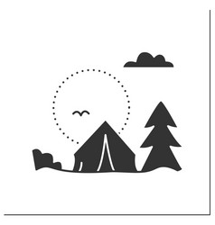 Camping Glyph Icon