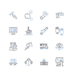 Construction Management Line Icons Collection