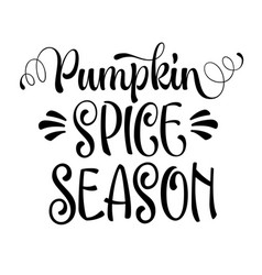 Pumpkin spice latte - calligraphy lettering label Vector Image