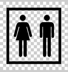 Restroom Women And Men Wc Symbol Flat Web Button