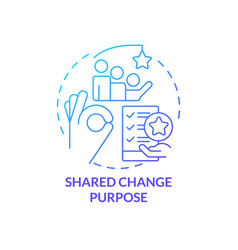 Shared Change Purpose Blue Gradient Concept Icon