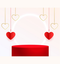 3d Podium Platform Valentines Day Greeting