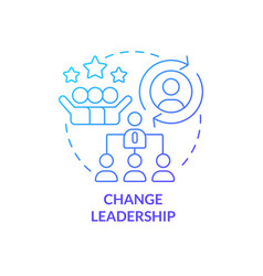 Change Leadership Blue Gradient Concept Icon