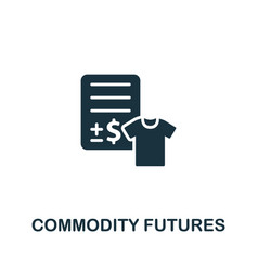 Commodity Futures Icon Monochrome Simple