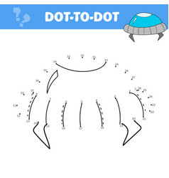 Dot To Ufo Isolated Coloring Page For Kids