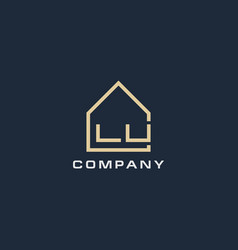 Initial Letter Lu Real Estate Logo With Simple