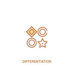 Differentiation Concept 2 Colored Icon Simple