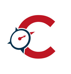 Letter C Navigator Compass Symbol Template