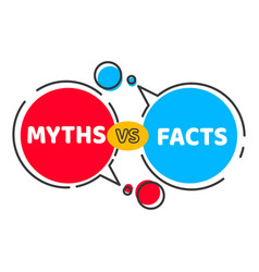 Myths Vs Facts Icon With Thin Line Speech Bubbles