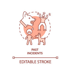 Past Incidents Red Concept Icon