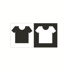 White And Black Blank Tshirt Icon Symbol