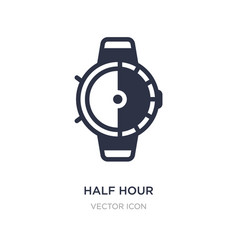 Half Hour Icon On White Background Simple Element