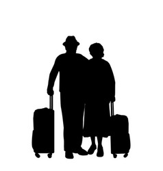 Silhouettes Grandparent Couple Travel