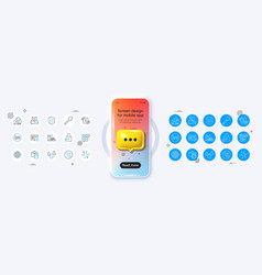 Spoon Fuel Price And Chemistry Lab Line Icons