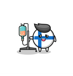 Cute Finland Flag Character Standing