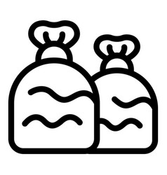 Garbage Bags Icon Outline Sorting Waste