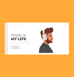 Music Vibes Landing Page Template Trendy Hipster