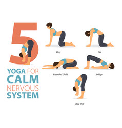 5 Yoga Poses For Nervous System Concept