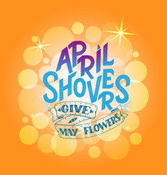 April Showers Give Mayflowers Spring Banner