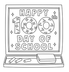 Happy 100th Day Of School Coloring Page For Kids