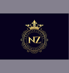 Nz Initial Letter Luxury Calligraphic Feminine