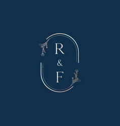 Rf Wedding Invitational Floral Initial Concept