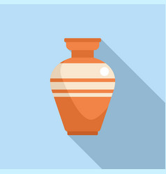 Amphora Urn Icon Flat Vase Pot