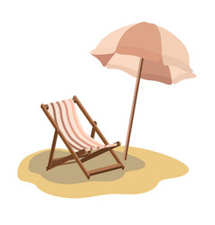 Beach Chair And Sun Umbrella