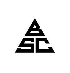 Bsc Triangle Letter Logo Design With Triangle