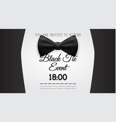 Business Card Elegant Black Tie Event Invitation