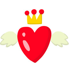 Hand Drawn Heart And Crown