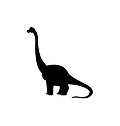 Brachiosaurus Dinosaur Silhouette Isolated