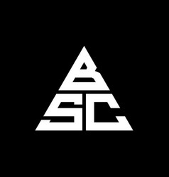 Bsc Triangle Letter Logo Design With Triangle