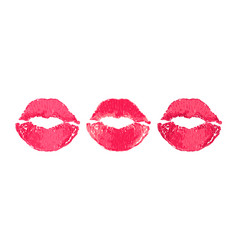 Isolated Beautiful Lipstick Kiss Mark Imprint